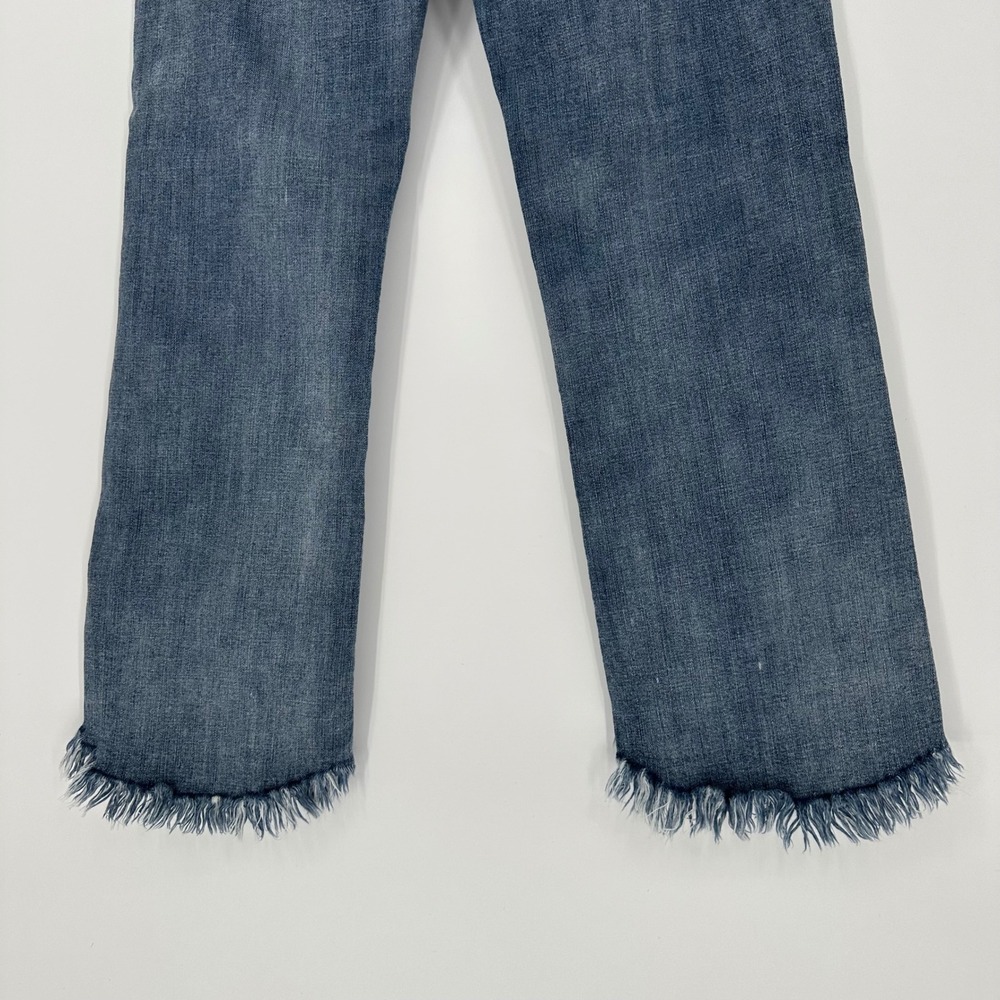 Liverpool The Crop Flare Hi Low 5 PKT Fray Hem 26" La Playa Stretchy Jeans 6 28 - Picture 10 of 10